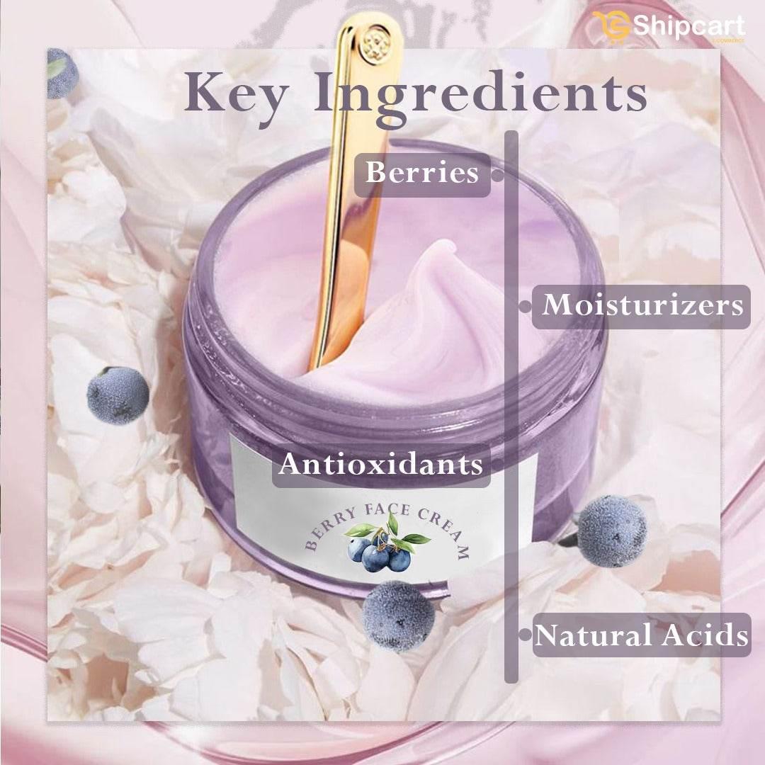 Berry Face Cream – Hydration, Brightening & Skin Repair, 50g - Shipcart Ecommerce Official