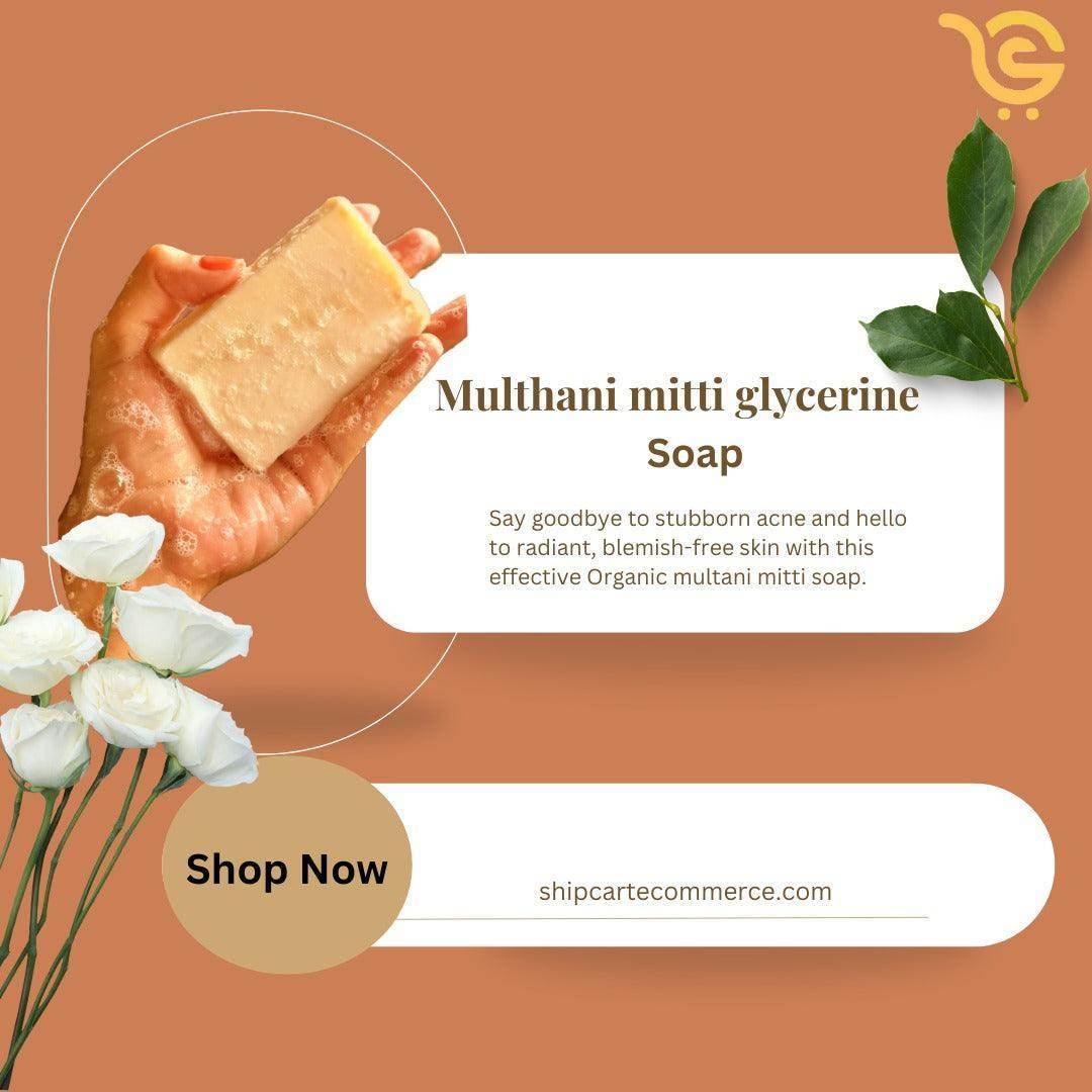 Multani Mitti Special Glycerine Soap – Oil Control & Skin Purifying – Pack of 3, 375g (125g each) - Shipcart Ecommerce Official