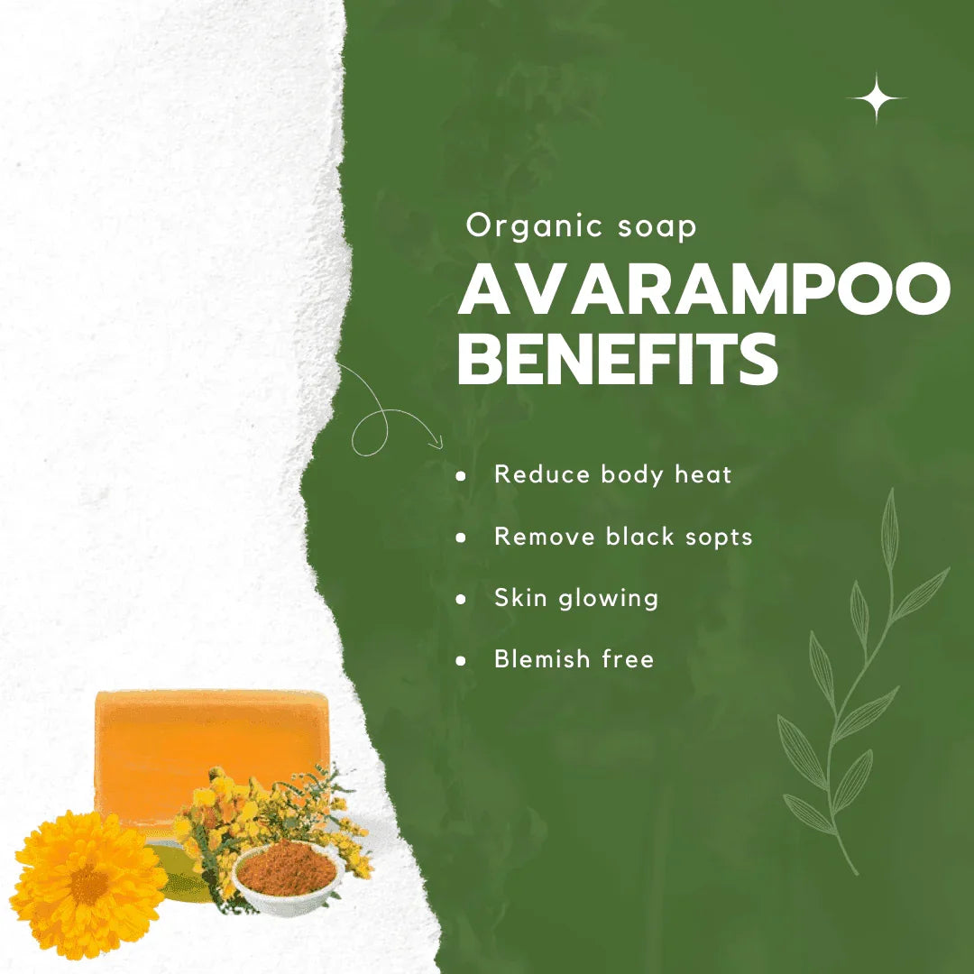 Avarampoo Glycerine Soap – Herbal Brightening & Hydration, Pack of 3, 375g (3x125g) - Shipcart Ecommerce Official