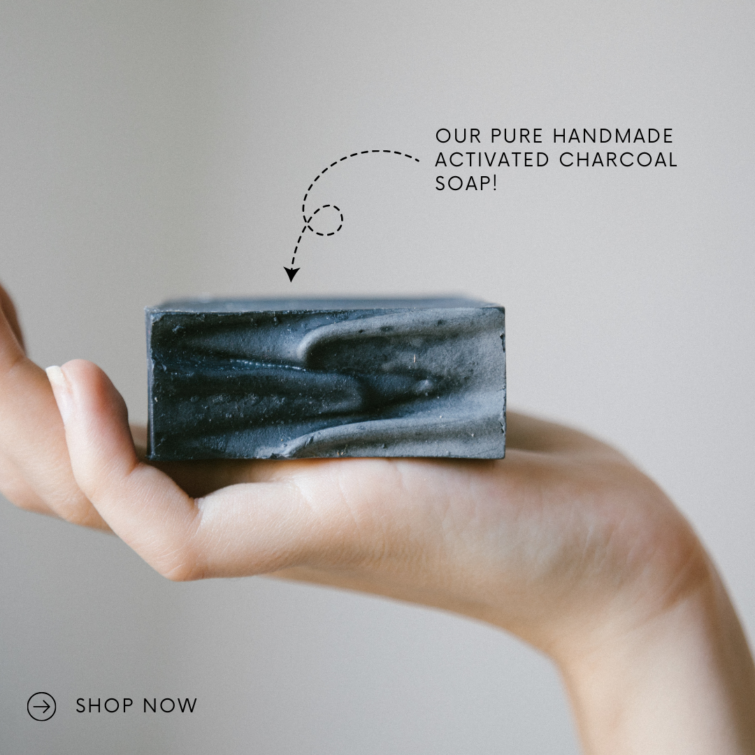 Charcoal Glycerine Soap – Deep Cleanse, Detox & Skin Purifier, 100 g