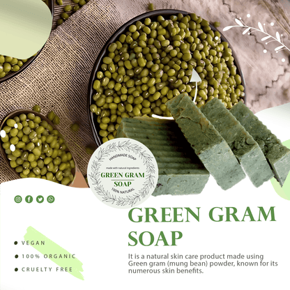 Natural Green Gram Soap – Skin Glow, Nourishment & Herbal Care, 125 g - Shipcart Ecommerce Official