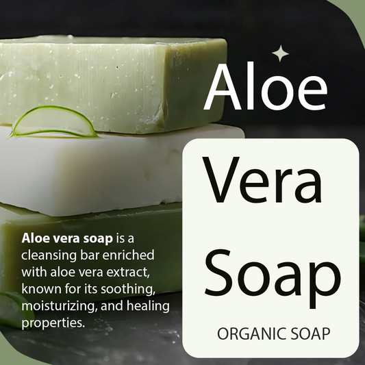 Herbal Organic Aloe Vera Soap – Natural Hydration & Skin Care, 100g