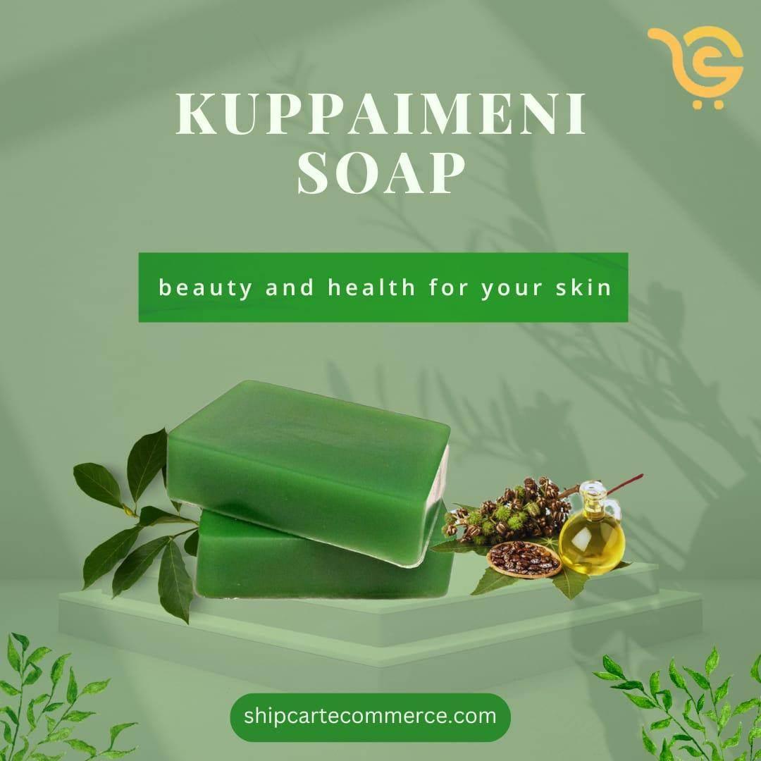 Kuppaimeni Glycerine Soap – Herbal Skin Clarity & Detox – Pack of 3, 375g (125g each) - Shipcart Ecommerce Official