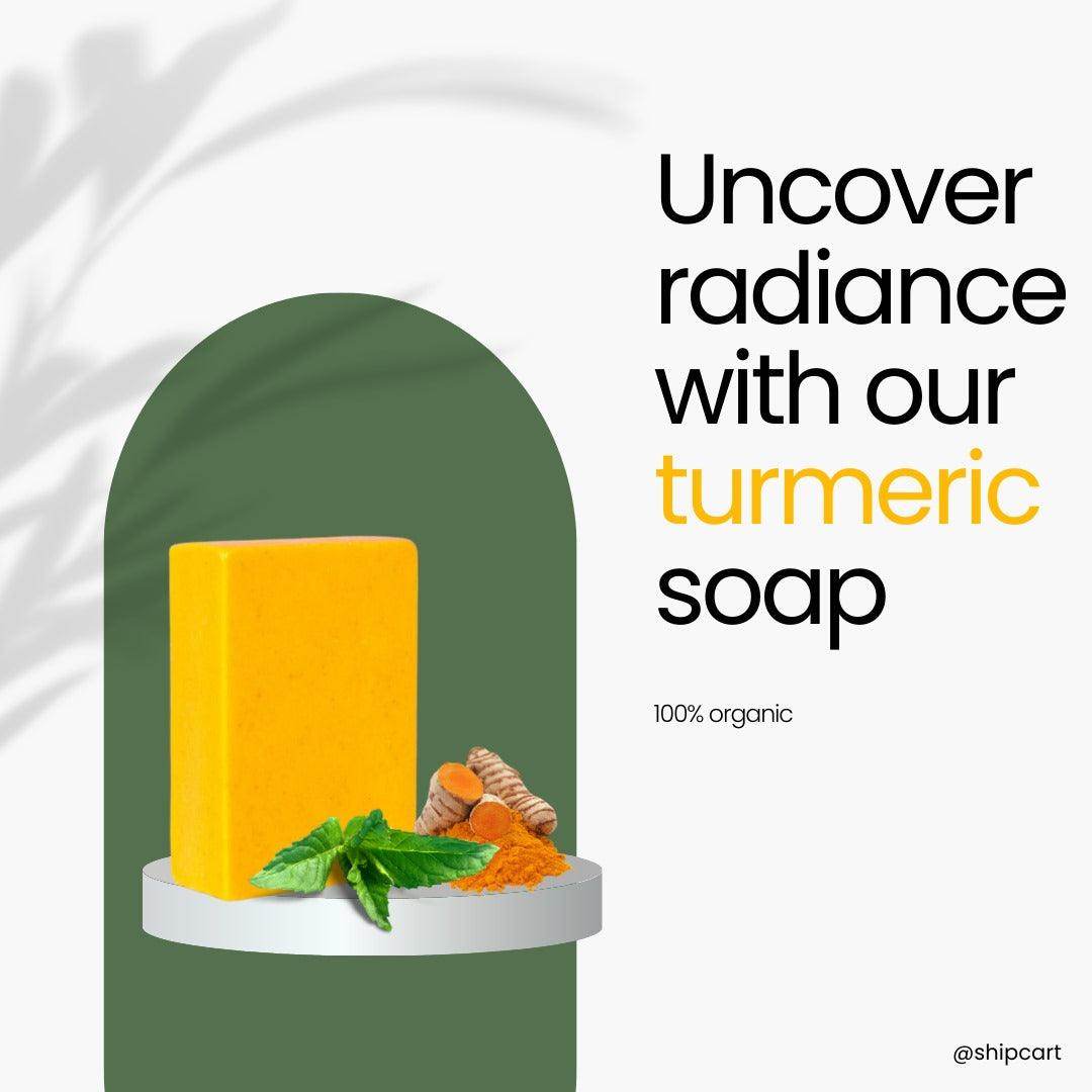 Turmeric Soap – Natural Glow & Skin Nourishment, 125 g - Shipcart Ecommerce Official