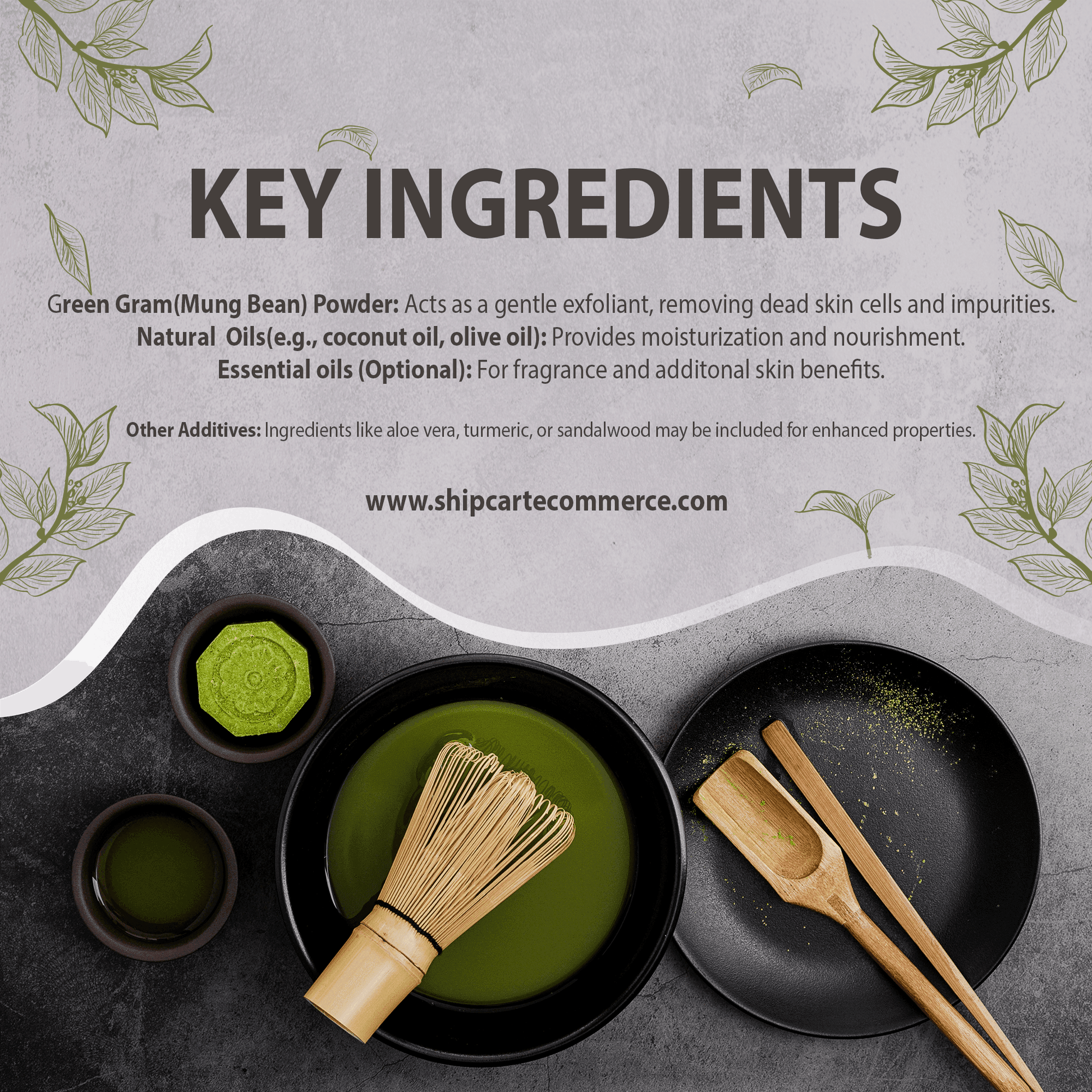 Natural Green Gram Soap – Skin Glow, Nourishment & Herbal Care, 125 g - Shipcart Ecommerce Official