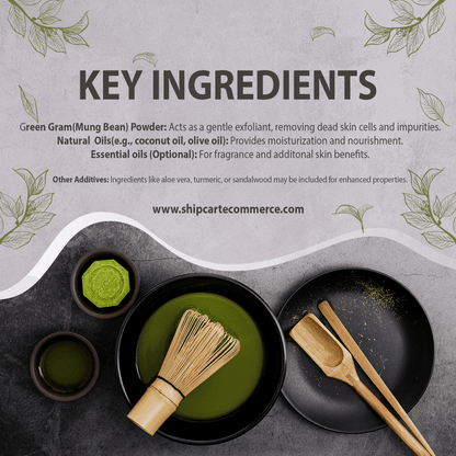 Natural Green Gram Soap – Skin Glow, Nourishment & Herbal Care, 125 g - Shipcart Ecommerce Official